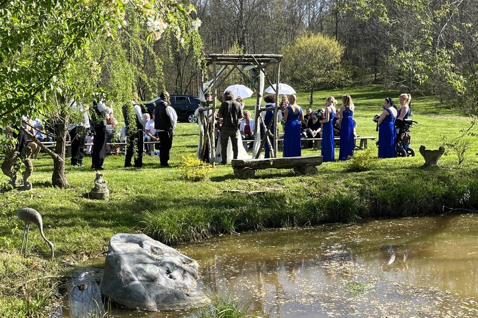 Ceremony by the pond