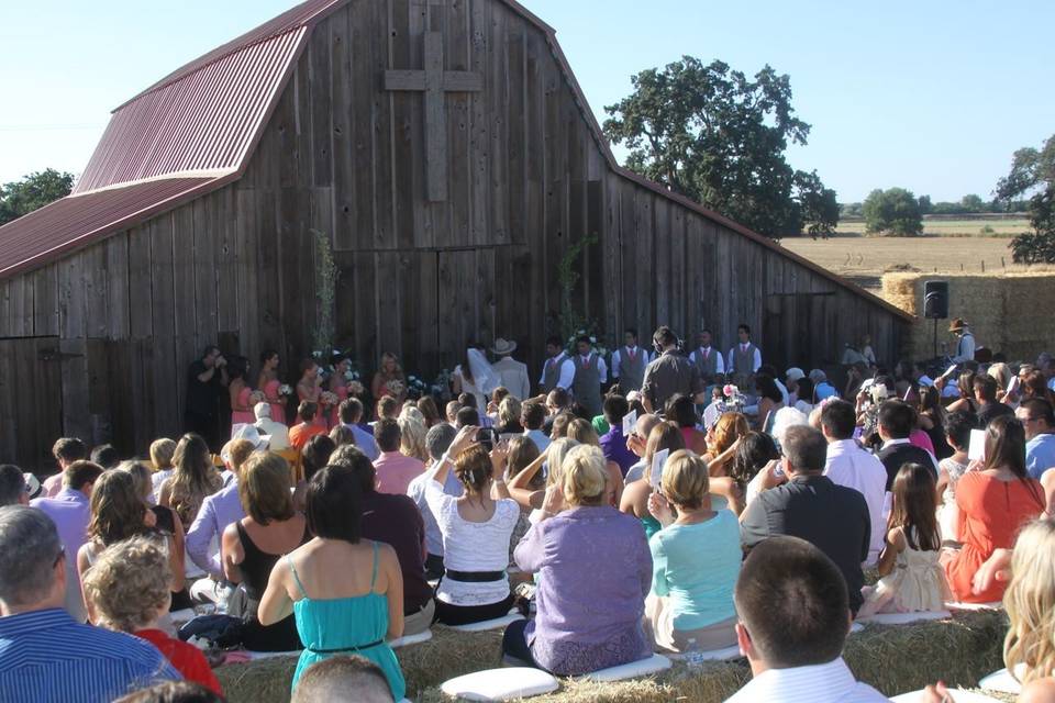 Outdoor wedding ceremony