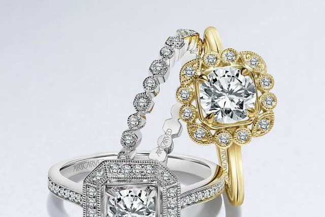 14kt White Gold Round Engagement Diamond Ring - House Of Diamonds