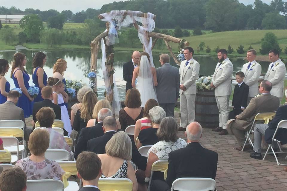 Outdoor wedding ceremony