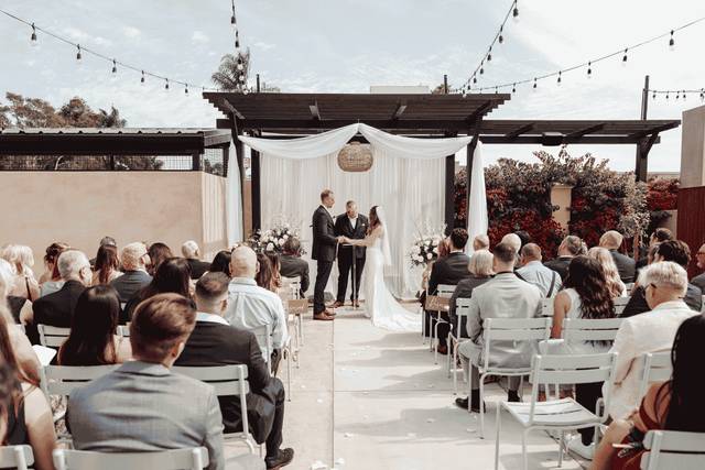 Ceremony under the pergola