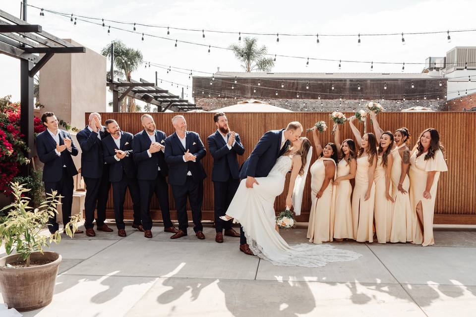 Bridal Party celebrating