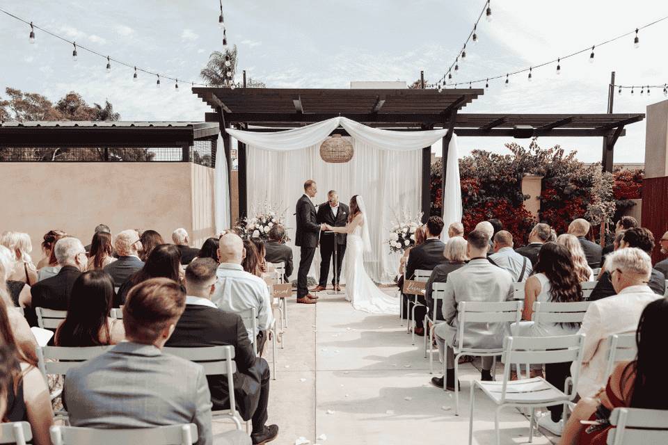 Ceremony under the pergola