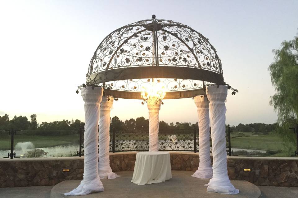 Wedding ceremony area