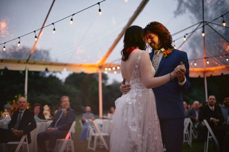 Romantic., Rainy wedding day!