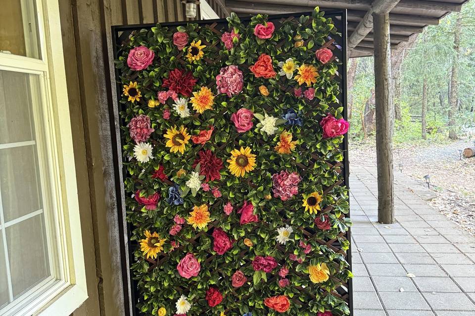 Cedar House Flower Wall
