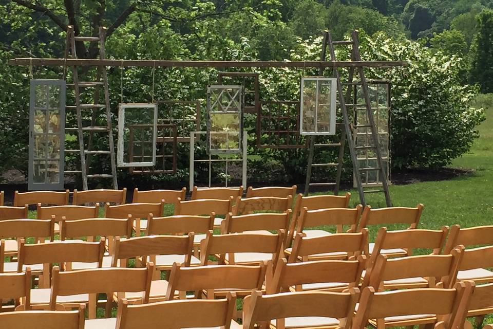 Ceremony site and arbor