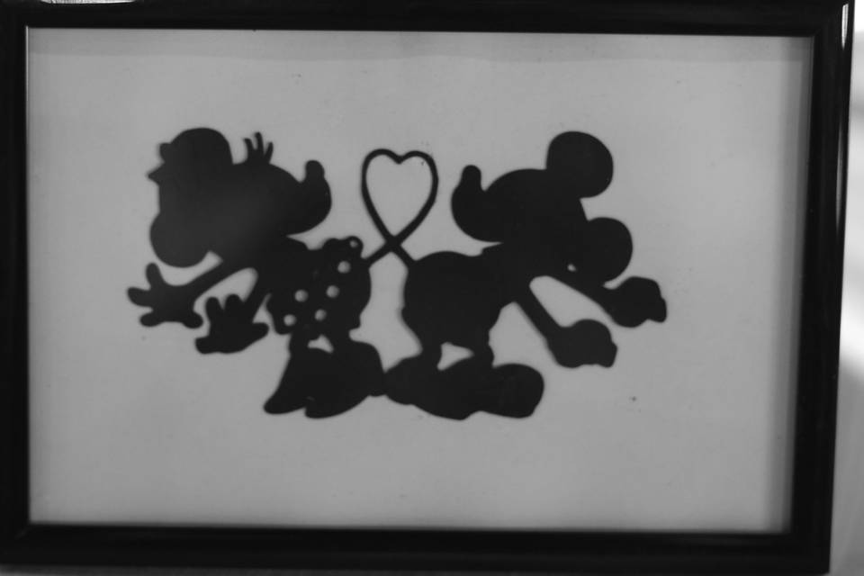 Mickey and Minnie mouse cutouts