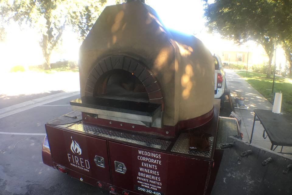 Rear View of Pizza Oven