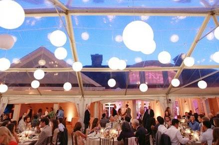 Clear tented reception