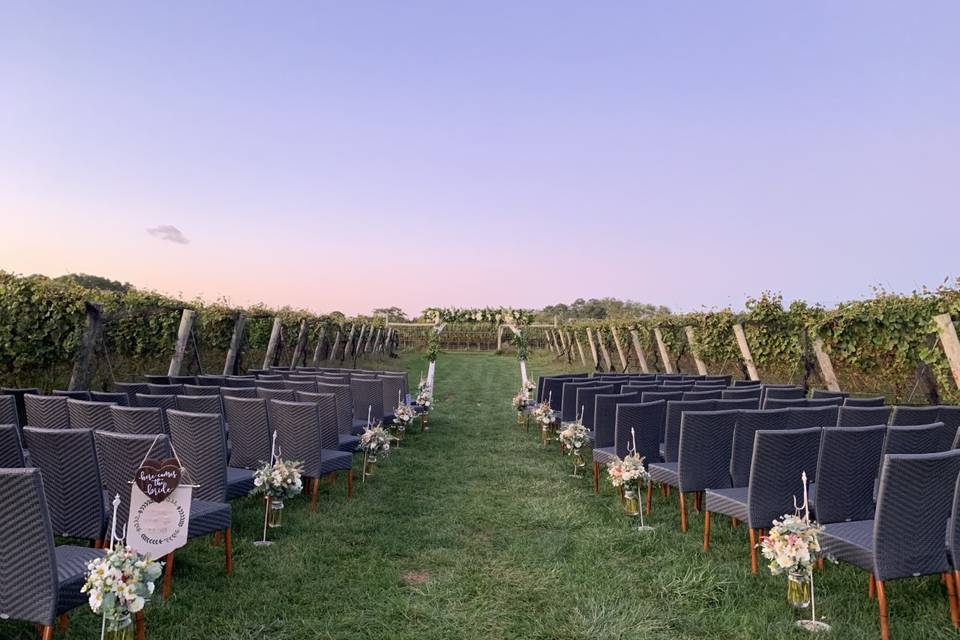 Intimate Ceremony in the vines