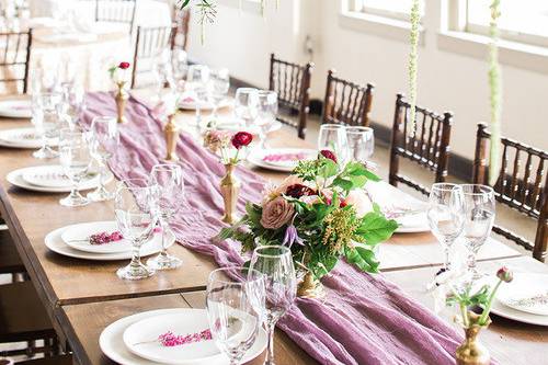 Wedding table setup