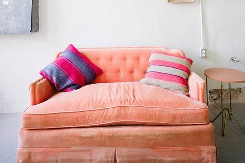 Pink sofa bed