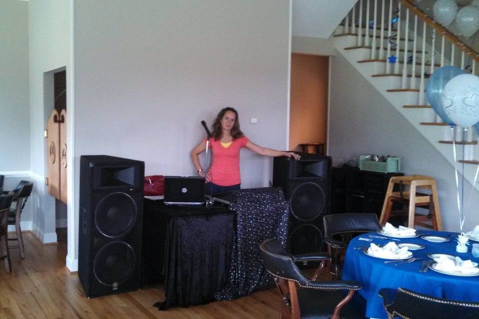 DJ on her station