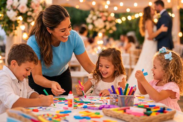 Kids table at the reception