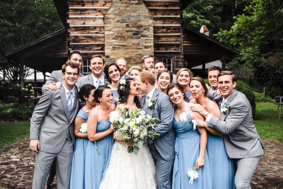 Blue dresses