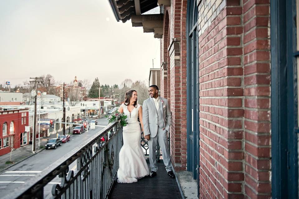 Access to the balcony for epic portraits