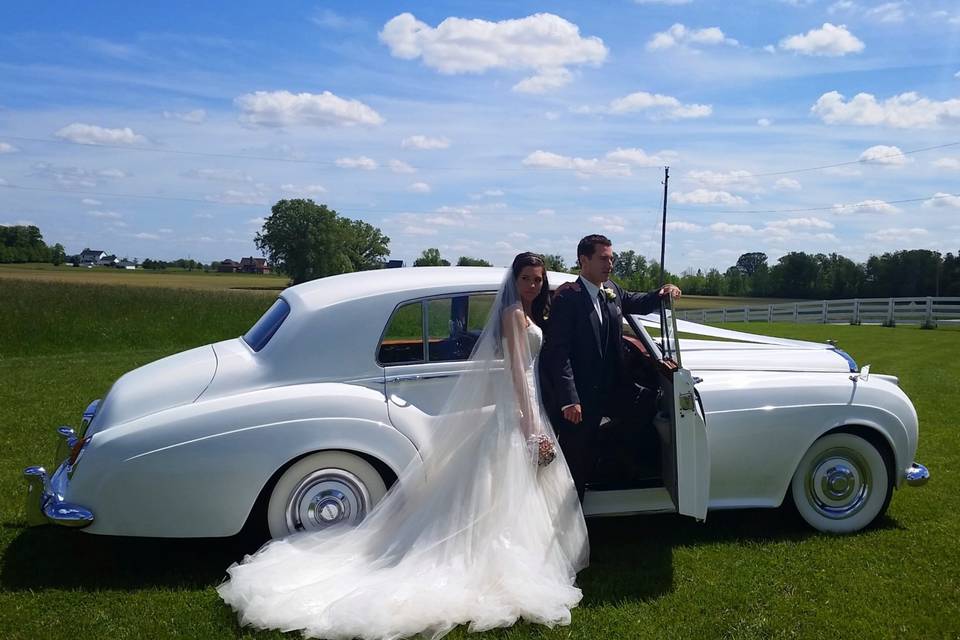 classic car wedding transportation near me