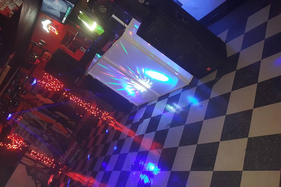 Dance floor and booth