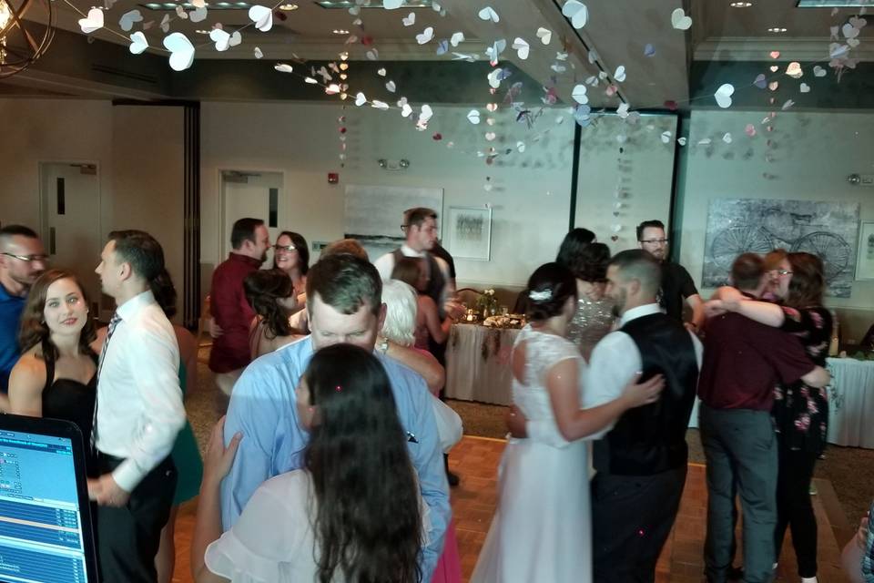 Guests dancing