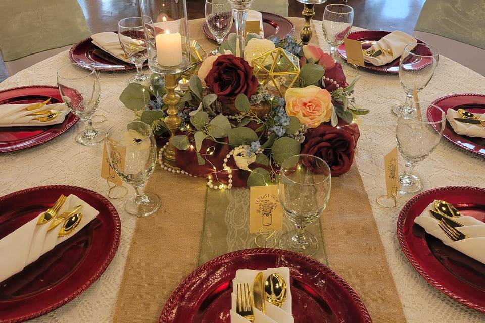 A beautiful place setting disp