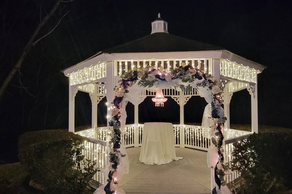 Blue and White Gazebo