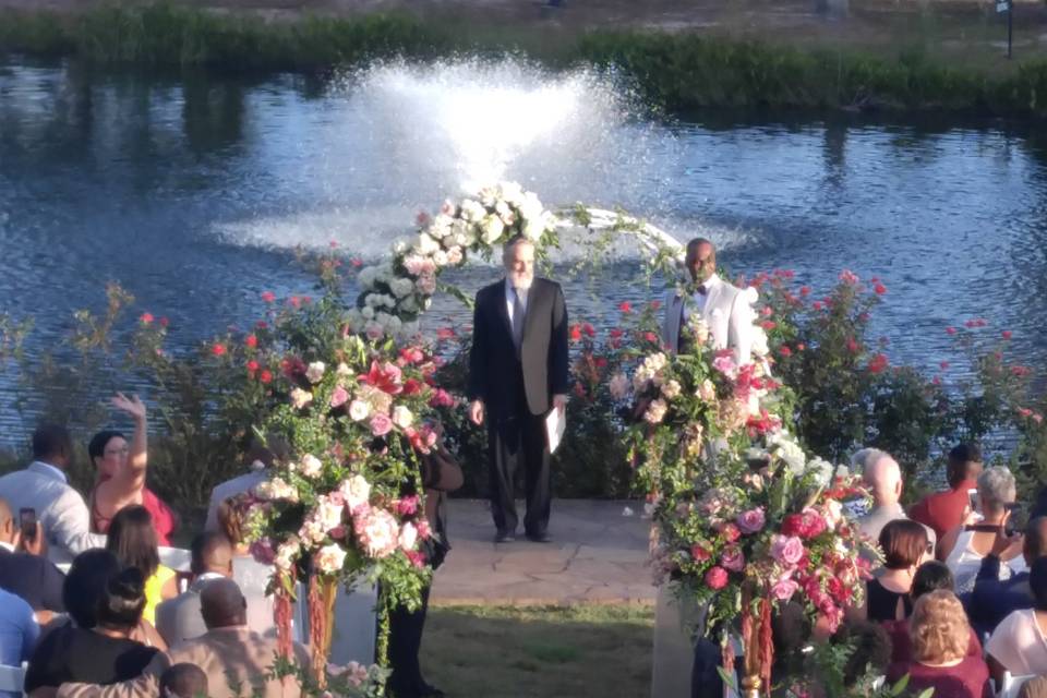 Outdoors with Officiant