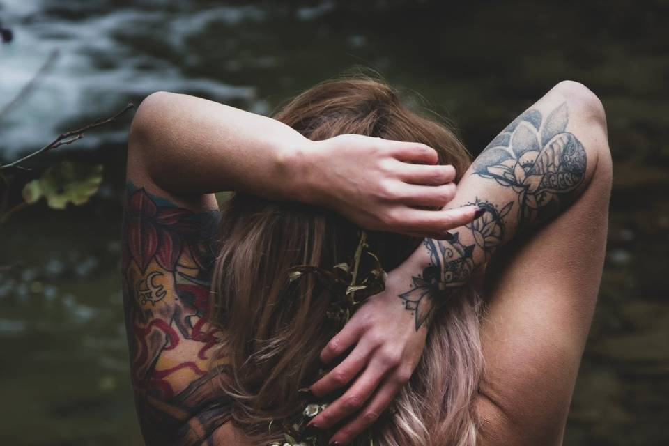 Beautiful tattoos and flowers