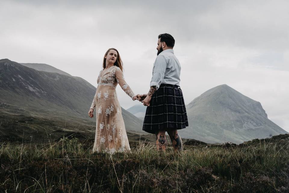 Dramatic Scottish landscape - The Tattooed Bride Photography