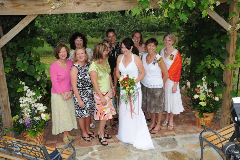 The bride with her guests