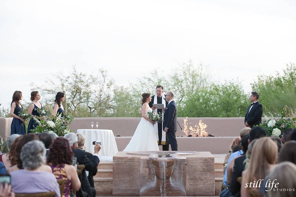 Outdoor wedding ceremony