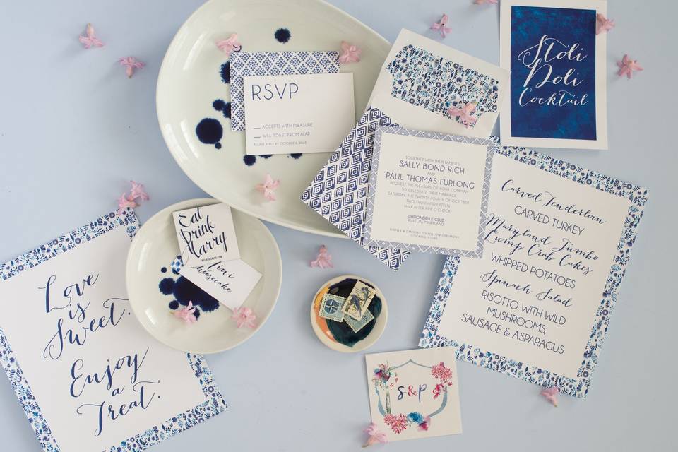 Letterpress Wedding Stationery Suite