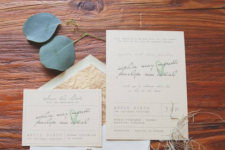 Romantic Vineyard Invitation Suite