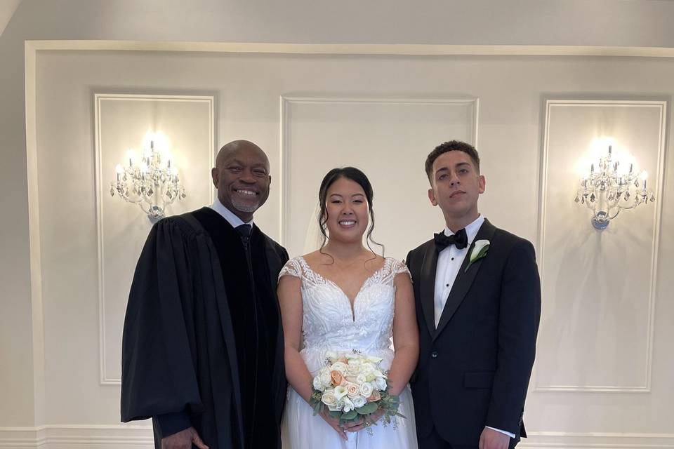 Posing with the happy Couple