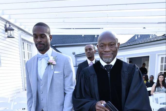 Groom and Officiant entrance