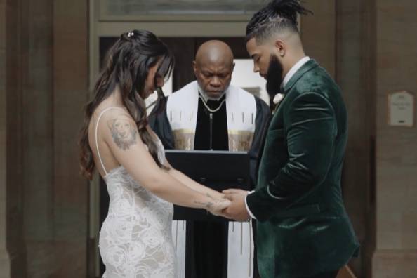 The couple's blessing