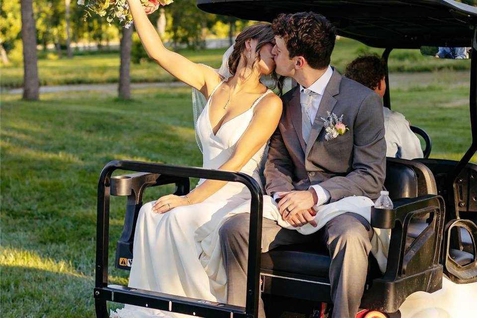 Emersyn + Luke Golf Cart