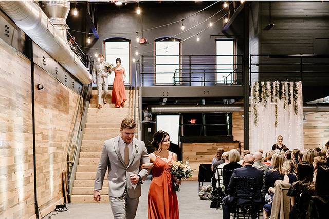 Couple walking down