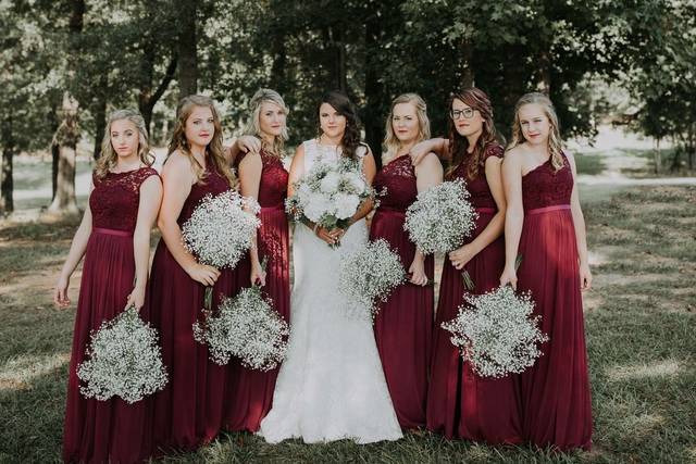 Bride and bridesmaids