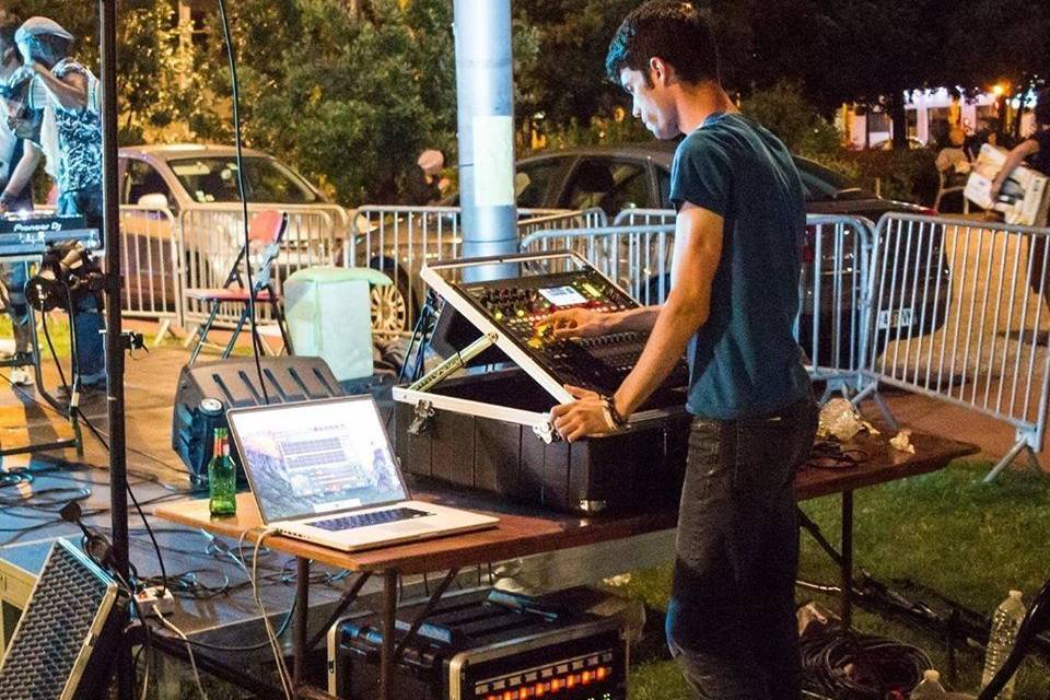 Sound Engineer on his station