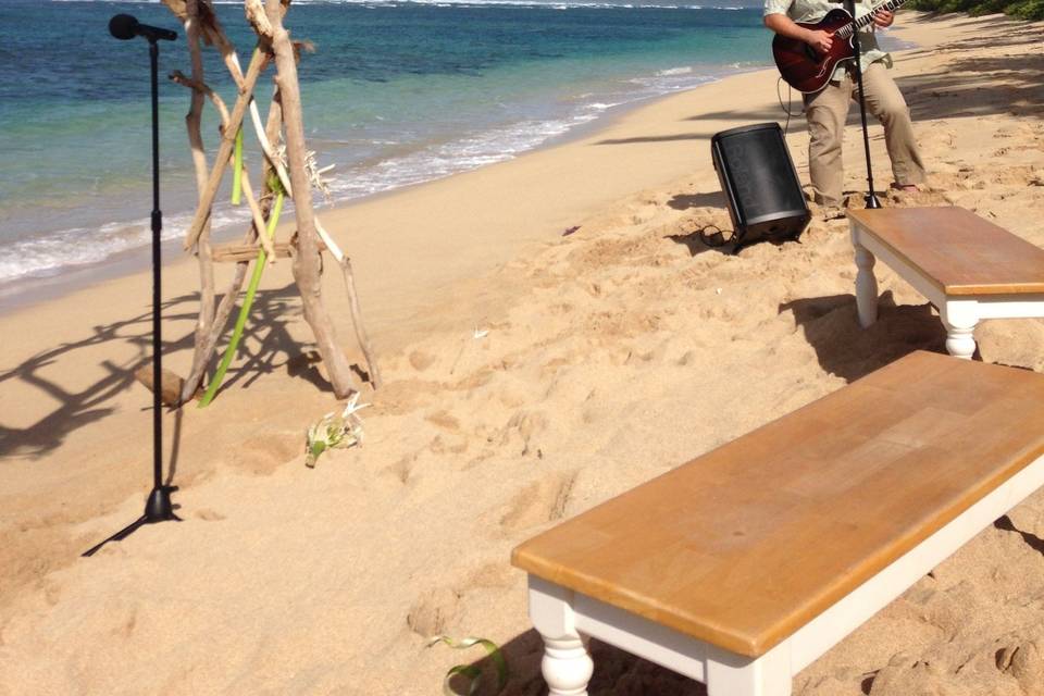 Beach wedding, Haleiwa