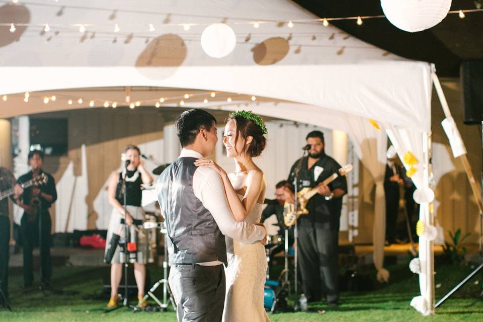 First dance under the stars.