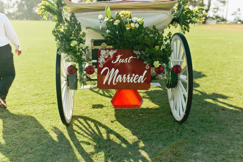 Just married.