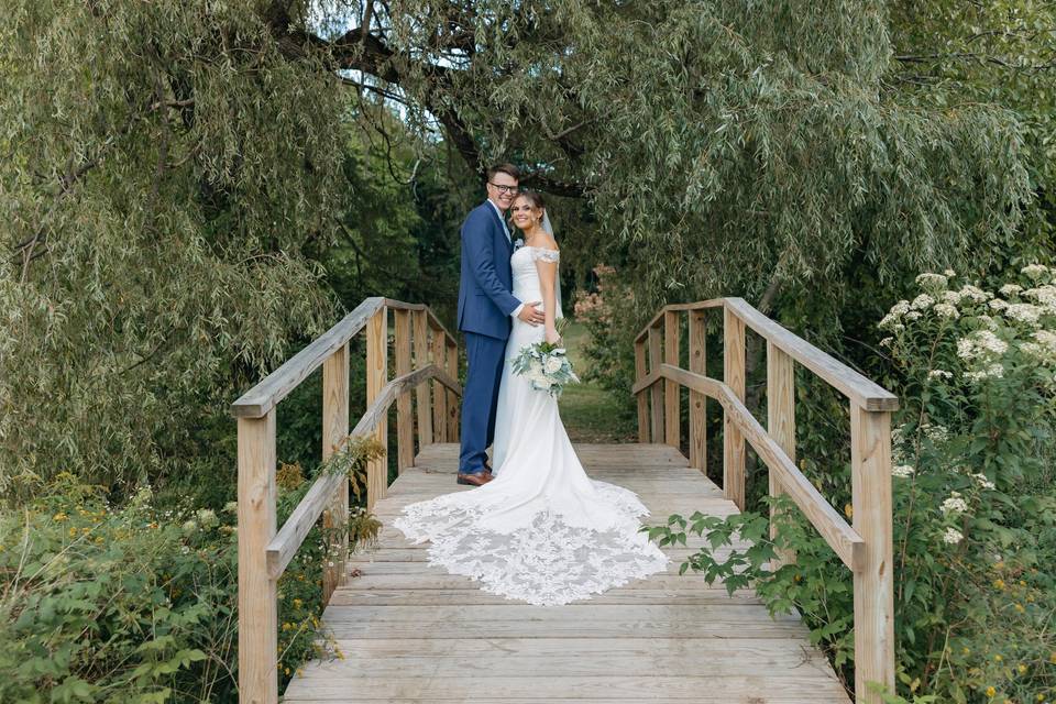 Bridge by pond