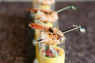 Mango Gazpacho w/ Shrimp