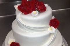 Bride and groom wedding cake