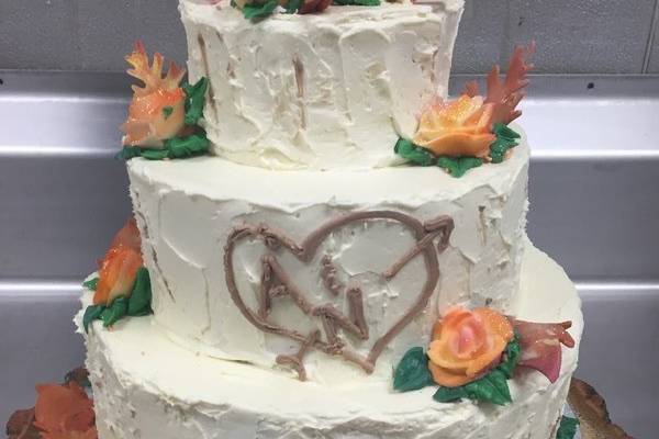 Rustic wedding cake