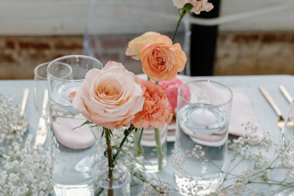 Elegant Pink Table Setting