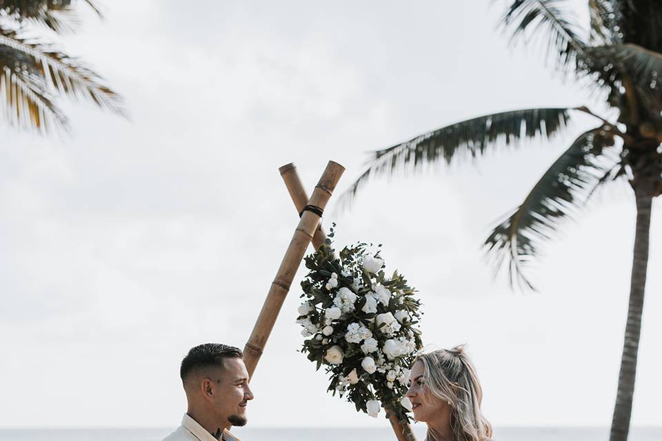 Elopement on the beach Mexico