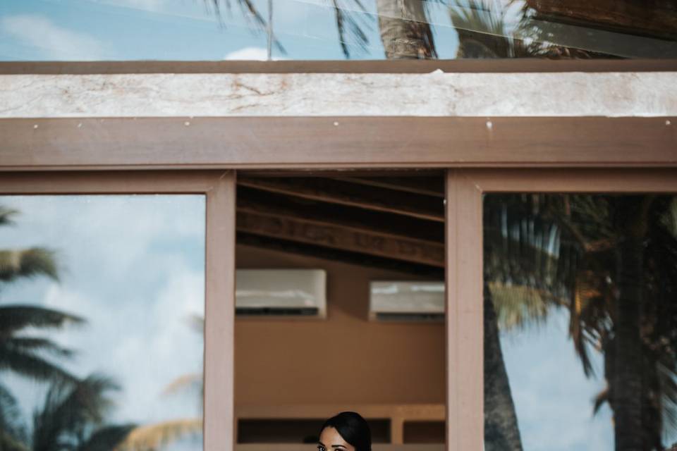 Getting ready bride